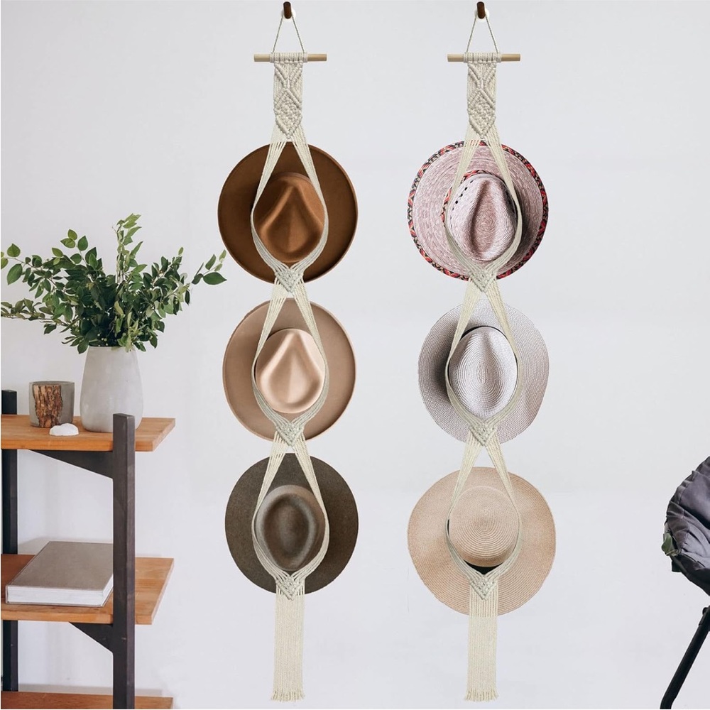 Macrame Hat Organizers 2 pack